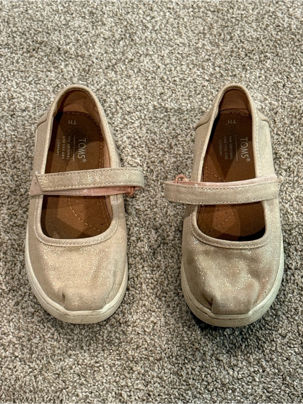 TOMS Kids Sparkle Mary Jane Shoes